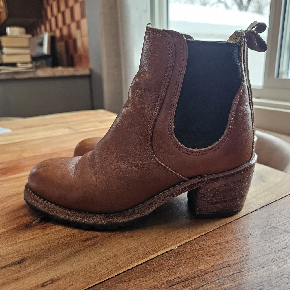 Red Wing Shoes Chestnut Leather Ankle Booties